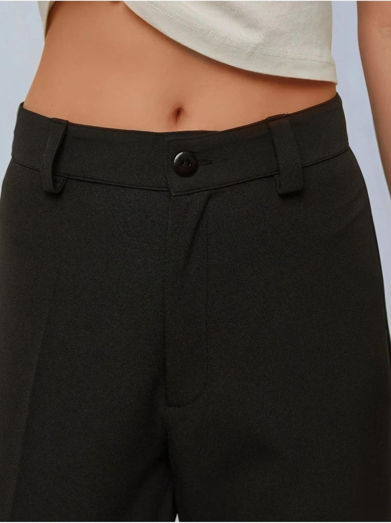 Pantalones rectos de cintura alta hiccup Negro - Kiabi