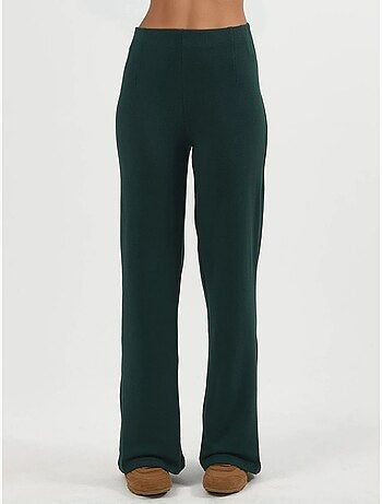 Pantalones rectos de cintura alta y tiro alto busem