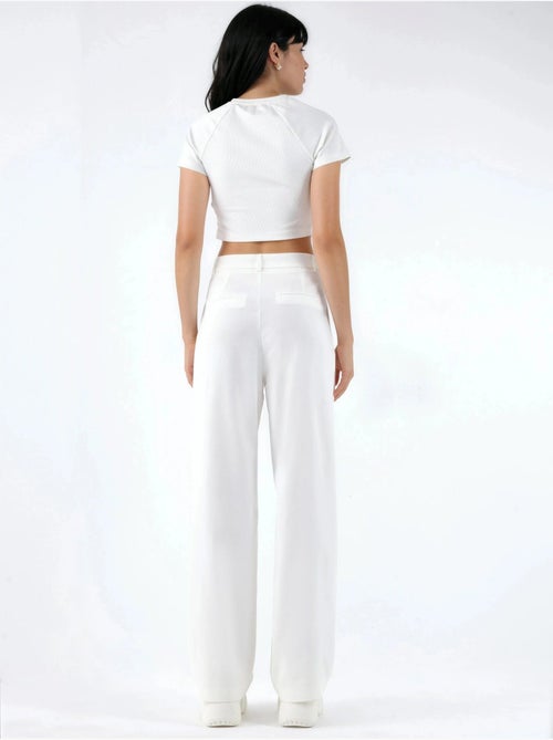 Pantalones rectos de cintura media hiccup - Kiabi Pantalones rectos de cintura media hiccup - Kiabi
