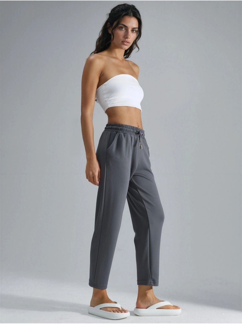 Pantalones rectos de corte regular y sin cierres hiccup Gris - Kiabi