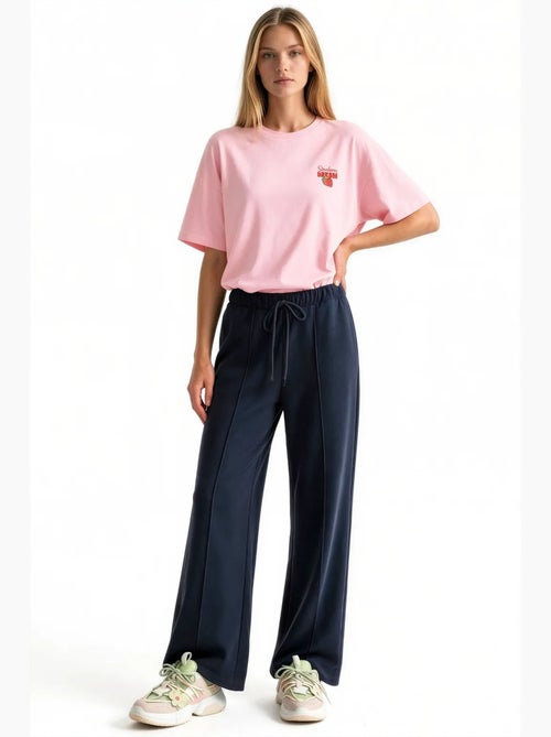 Pantalones rectos de mezcla de modal para mujer busem - Kiabi Pantalones rectos de mezcla de modal para mujer busem - Kiabi