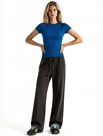 Pantalones rectos de mezcla de modal para mujer busem