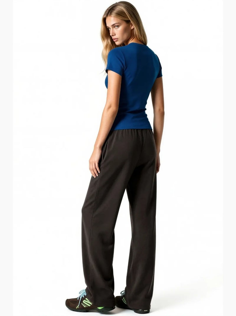 Pantalones rectos de mezcla de modal para mujer busem Marrón chocolate - Kiabi