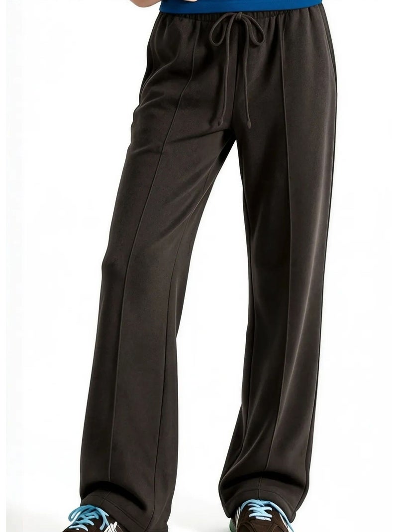 Pantalones rectos de mezcla de modal para mujer busem Marrón chocolate - Kiabi