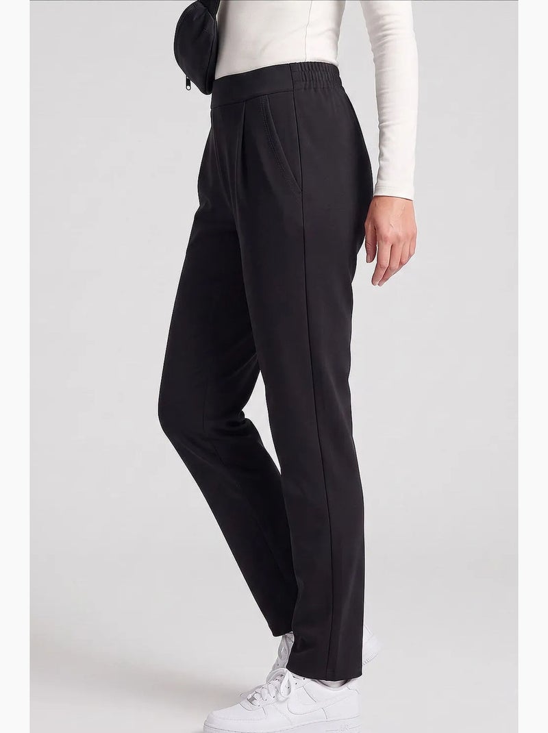 Pantalones rectos de mujer tommy Negro - Kiabi