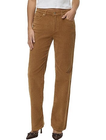 Pantalones Rectos de Terciopelo Vero Moda para Mujer
