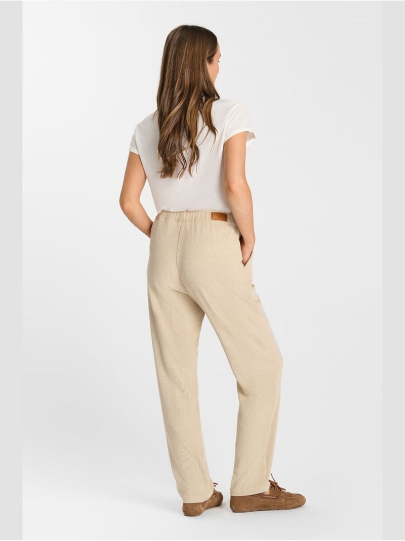 Pantalones rectos gata Beige - Kiabi