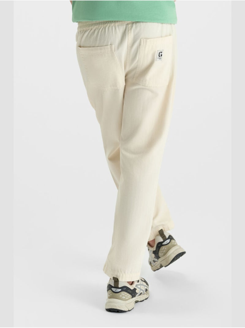 Pantalones rectos HAWBO Blanco - Kiabi