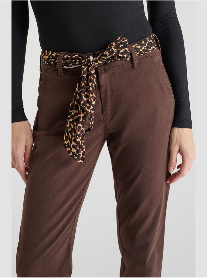 PANTALONES RECTOS KRISTIN Marrón - Kiabi