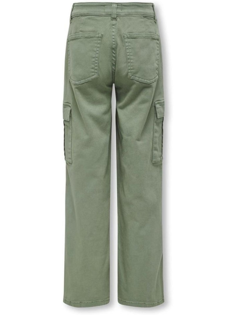 Pantalones Rectos para Niña Kids ONLY Verde caqui claro - Kiabi