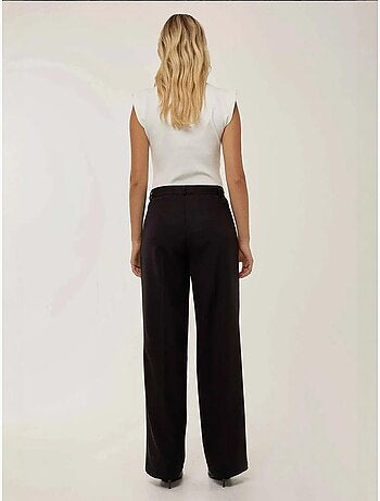 Pantalones rectos plisados