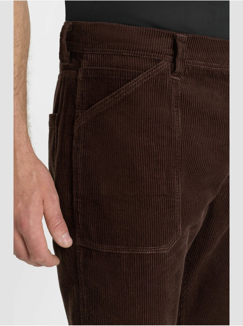 Pantalones rectos renso Marrón - Kiabi