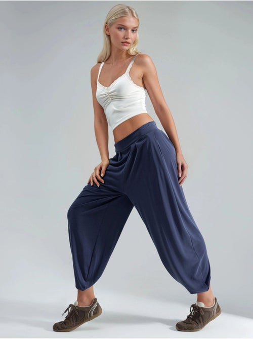 Pantalones salwar de cintura alta y pierna ancha busem - Kiabi