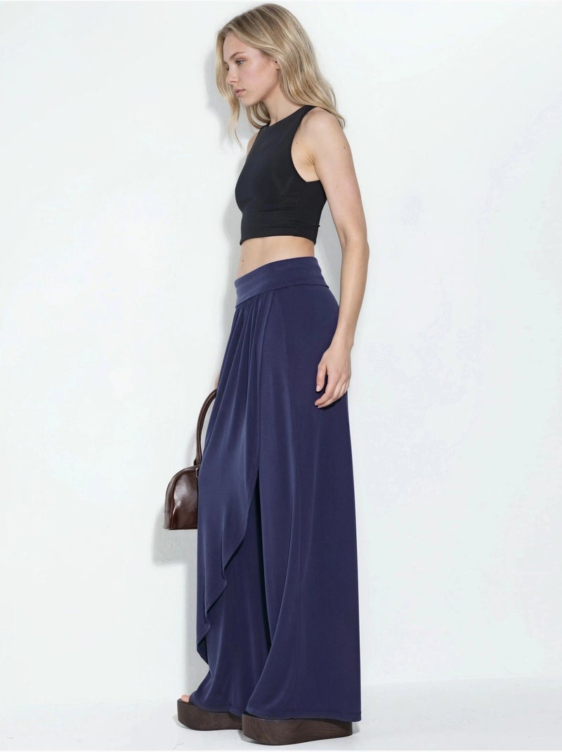 Pantalones salwar de pierna ancha busem Azul marino - Kiabi