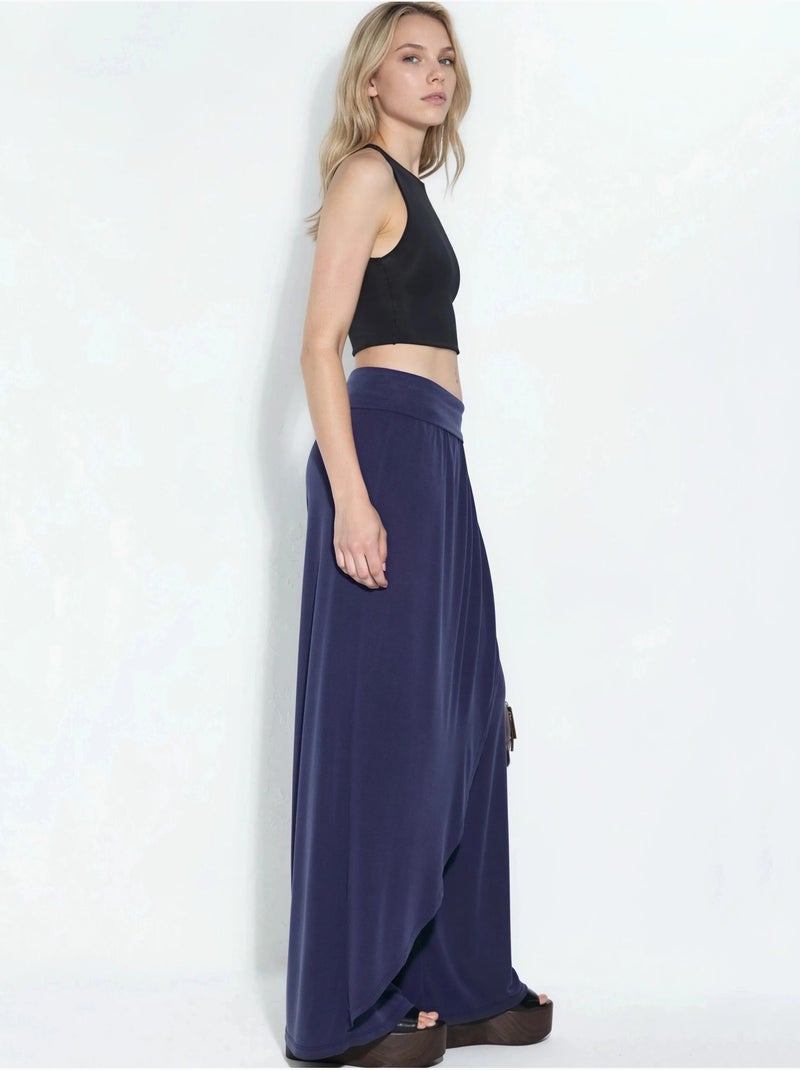 Pantalones salwar de pierna ancha busem Azul marino - Kiabi