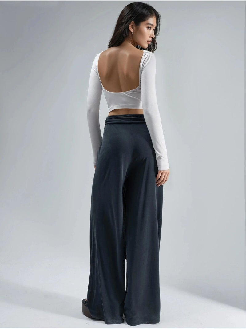 Pantalones salwar de pierna ancha busem Gris oscuro - Kiabi