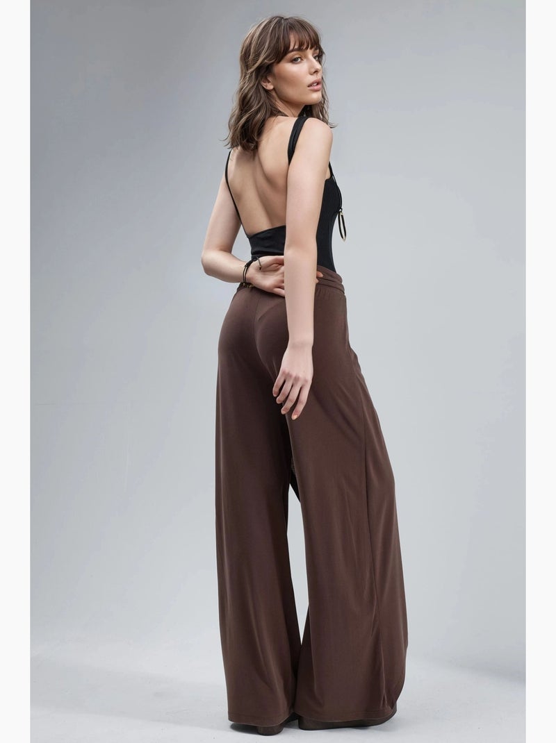 Pantalones salwar de pierna ancha busem Marrón claro - Kiabi