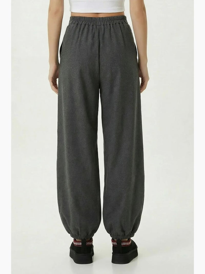 Pantalones salwar plisados de cintura alta istanbul Gris - Kiabi