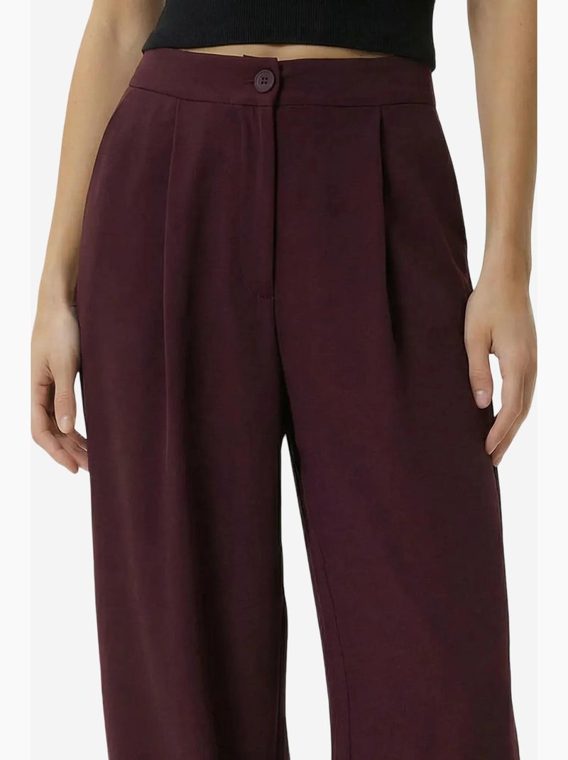 Pantalones salwar plisados de cintura alta istanbul Malva - Kiabi