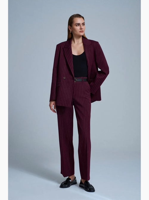 Pantalones sastre de mujer a rayas de pernera recta dilvin - Kiabi Pantalones sastre de mujer a rayas de pernera recta dilvin - Kiabi