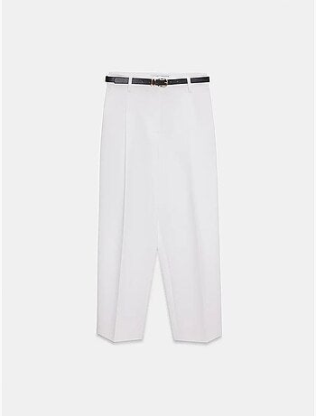 Pantalones sastre plisados de pierna recta para mujer dilvin