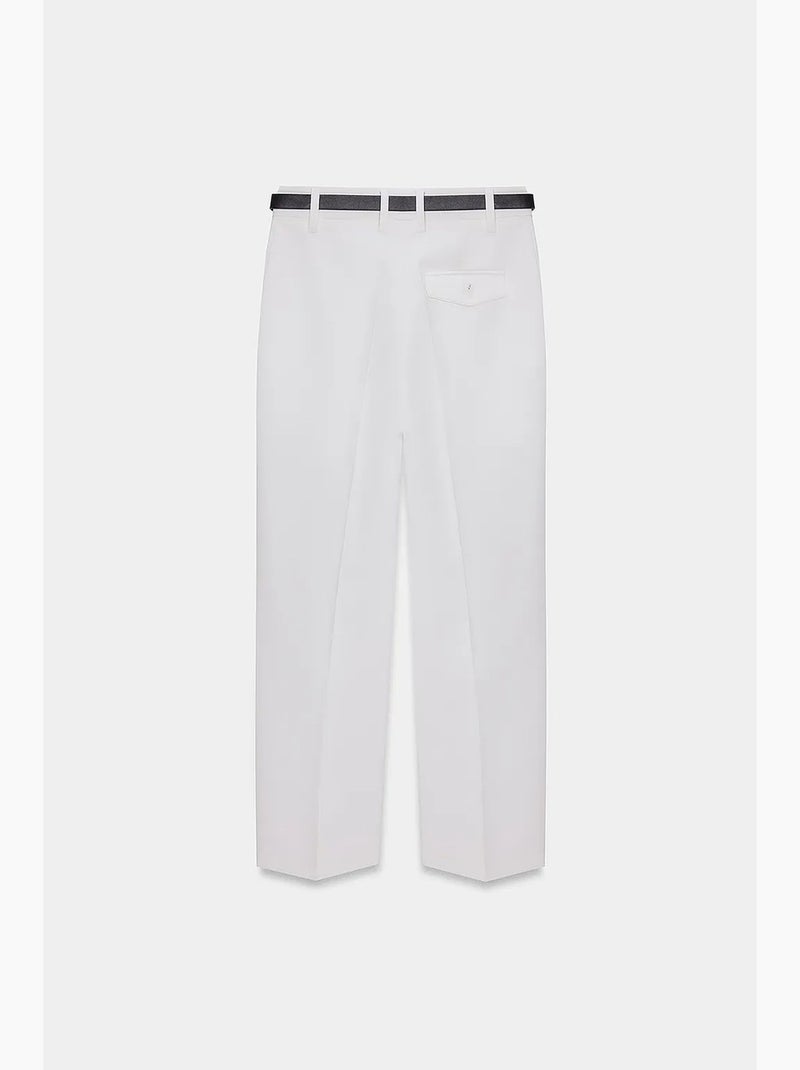 Pantalones sastre plisados de pierna recta para mujer dilvin Blanco roto - Kiabi