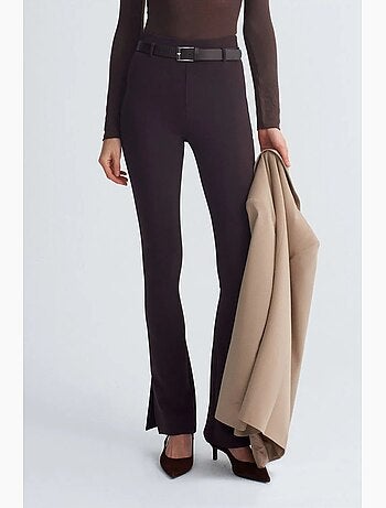Pantalones skinny acampanados con cinturón dilvin