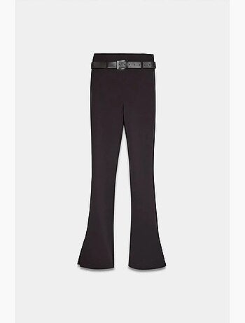 Pantalones skinny acampanados con cinturón dilvin