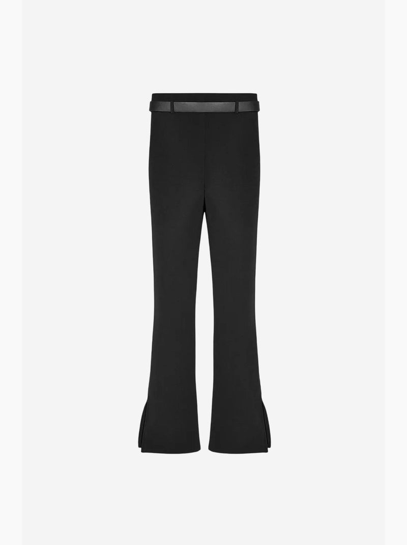 Pantalones skinny acampanados con cinturón dilvin Negro - Kiabi