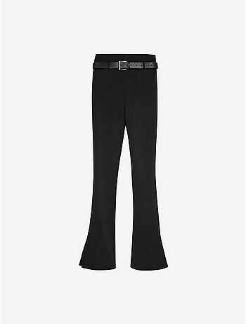Pantalones skinny acampanados con cinturón
