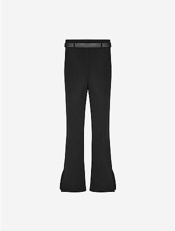 Pantalones skinny acampanados con cinturón