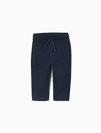 Pantalones slim de piqué de algodón con cordón