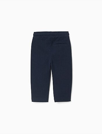 Pantalones slim de piqué de algodón con cordón