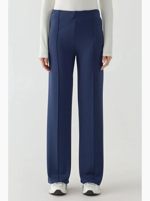 Pantalones texturizados de cintura alta y pierna ancha hiccup - Kiabi
