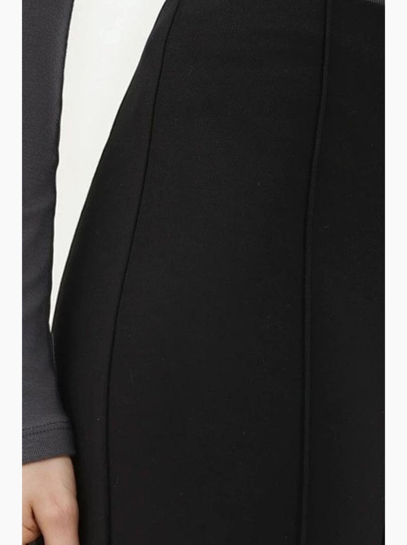 Pantalones texturizados de cintura alta y pierna ancha hiccup Negro - Kiabi
