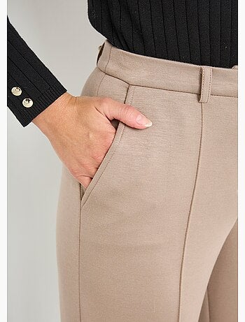 Pantalones urbanos estructurados en punto liso Milano - Afibel