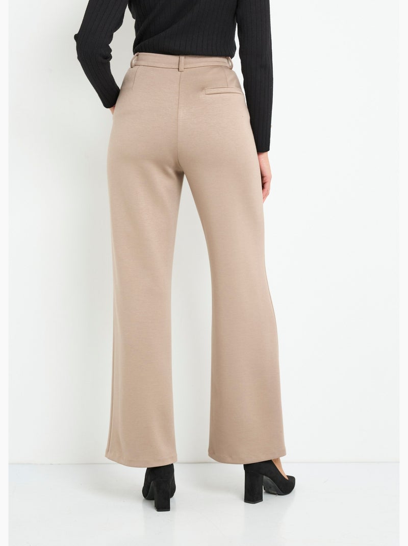 Pantalones urbanos estructurados en punto liso Milano - Afibel Beige - Kiabi