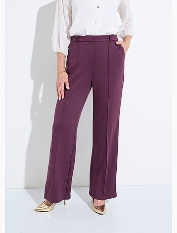 Pantalones urbanos estructurados en punto liso Milano - Afibel