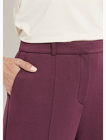 Pantalones urbanos estructurados en punto liso Milano - Afibel