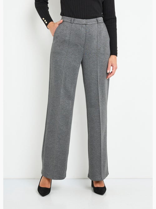 Pantalones urbanos estructurados en punto liso Milano - Afibel - Kiabi Pantalones urbanos estructurados en punto liso Milano - Afibel - Kiabi