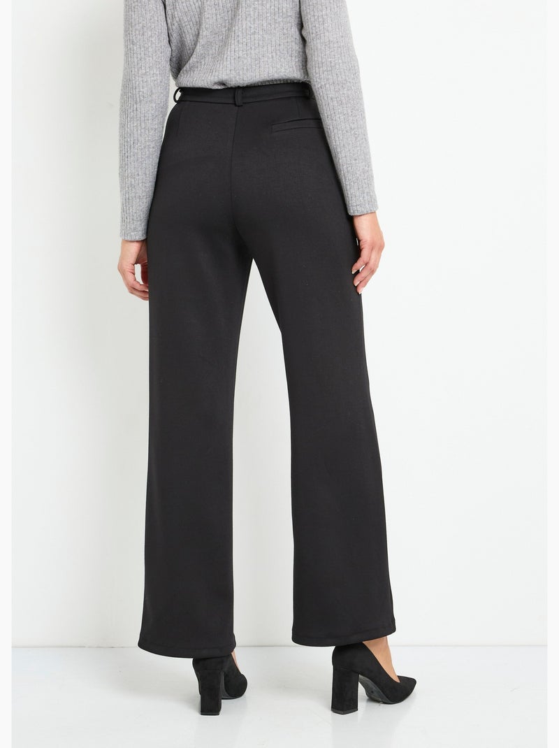 Pantalones urbanos estructurados en punto liso Milano - Afibel Negro - Kiabi
