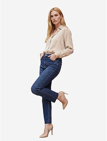 Pantalones vaqueros ajustados de talle alto y pierna estrecha con cremallera my fashion