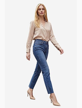 Pantalones vaqueros ajustados de talle alto y pierna estrecha con cremallera my fashion