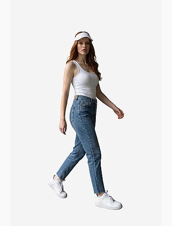 Pantalones vaqueros ajustados de talle alto y pierna estrecha con cremallera my fashion