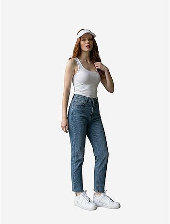 Pantalones vaqueros ajustados de talle alto y pierna estrecha con cremallera my fashion
