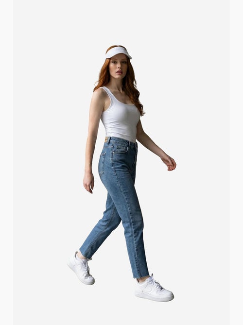 Pantalones vaqueros ajustados de talle alto y pierna estrecha con cremallera my fashion - Kiabi