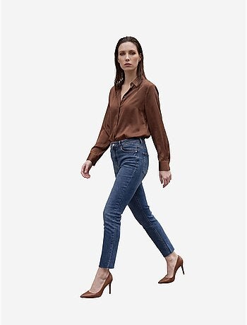 Pantalones vaqueros ajustados de talle alto y pierna estrecha con cremallera my fashion