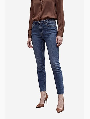 Pantalones vaqueros ajustados de talle alto y pierna estrecha con cremallera my fashion