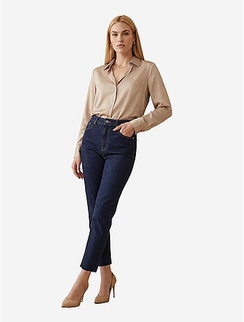 Pantalones vaqueros ajustados de talle alto y pierna estrecha con cremallera my fashion