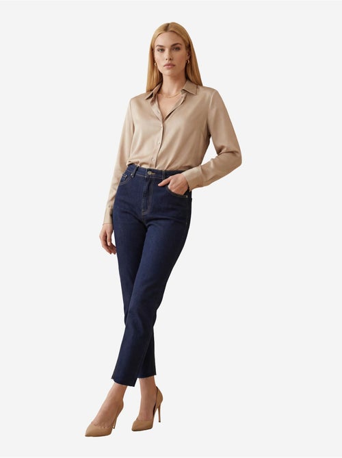 Pantalones vaqueros ajustados de talle alto y pierna estrecha con cremallera my fashion - Kiabi
